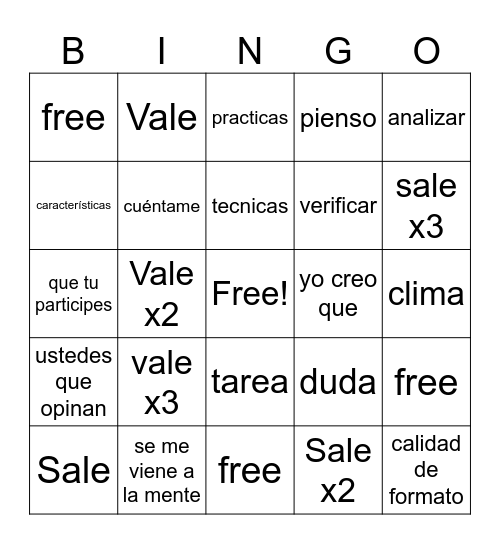 Octubre Bingo Card