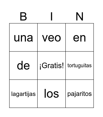 La tienda de mascotas Bingo Card