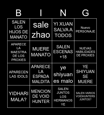 HISTORIA 2.3 Bingo Card