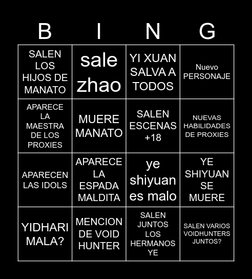 HISTORIA 2.3 Bingo Card