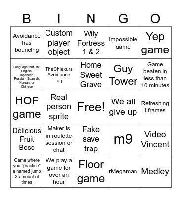 Friday Roulette Bingo v1 Bingo Card