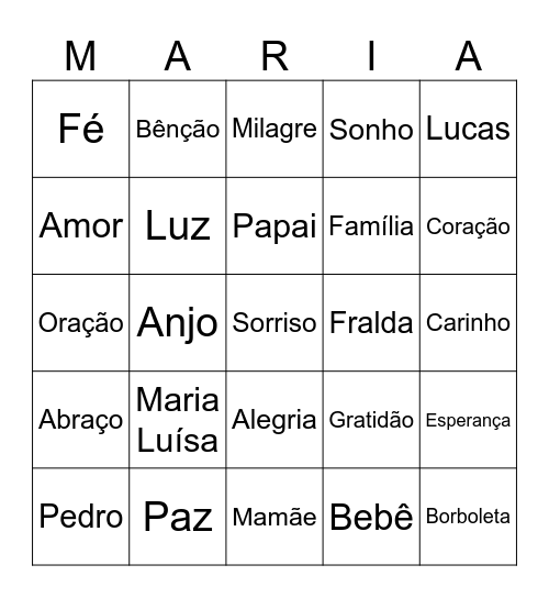 BINGO Card