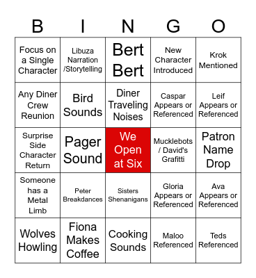 Midnight Burger - Chapter 46 Bingo Card