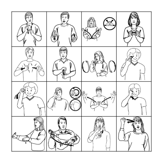 FIST HANDSHAPE Bingo Card