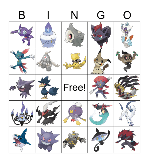 Spooky Season PokeFair 2025 Bingo Card
