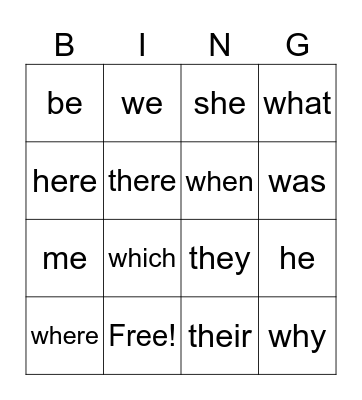 Skills 2 Bingo Card