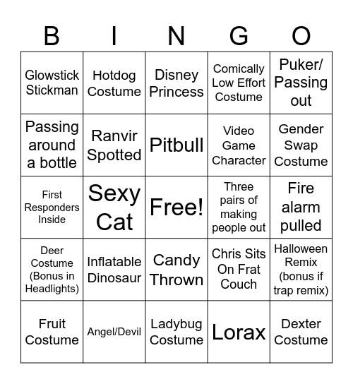 AAAAAAAH 2025 Bingo Card