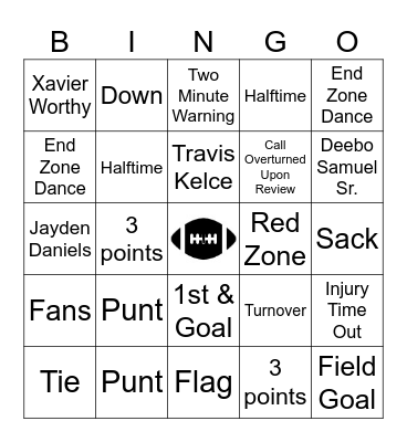 Football Bingo Card