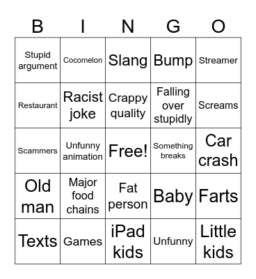 Try Not to Laugh Bingo Card