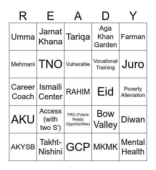 FRI FSM - Ottawa Oct 2025 Bingo Card