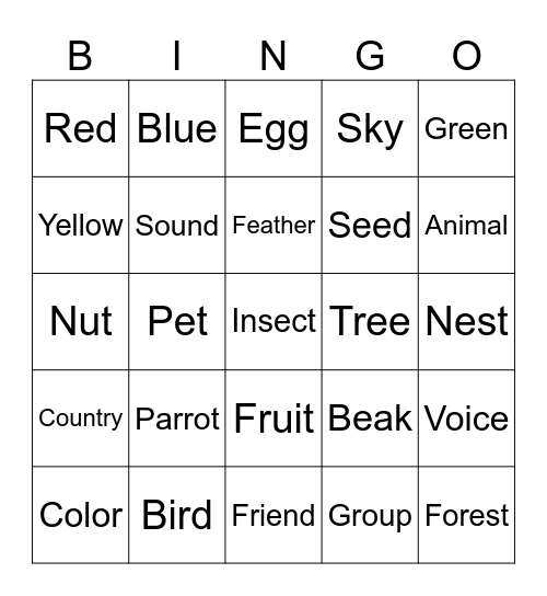 The Parrot (Lv. 1) Bingo Card