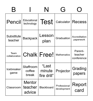 CSI Wrap-Up BINGO Card