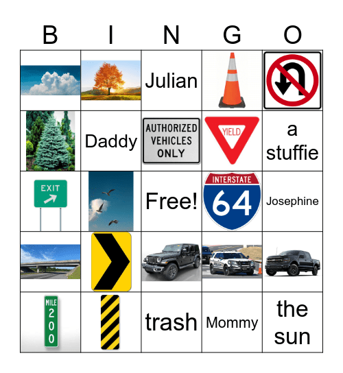 Highway bingo Card