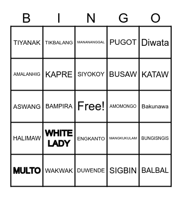 HALLOWEEN BINGO Card