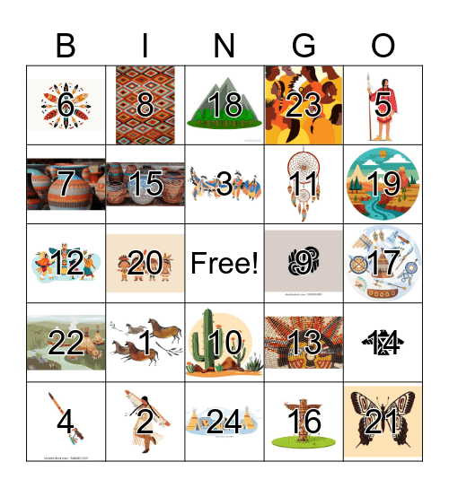 Indigenous People's Day Bingo Card
