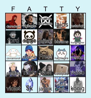 MAXS FATTY BIRTHDAY Bingo Card