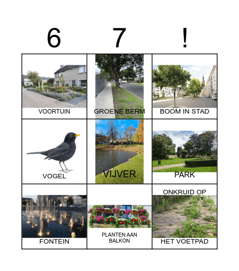 Stadsbingo (Groene editie) Bingo Card