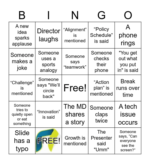 The Big Huddle 2025 Bingo Card