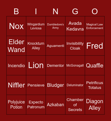 Blueheats Harry Bingo Card