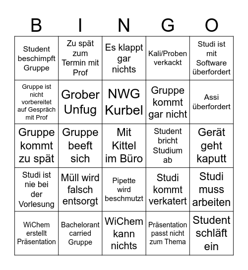 1. Masterblock BINGO Card