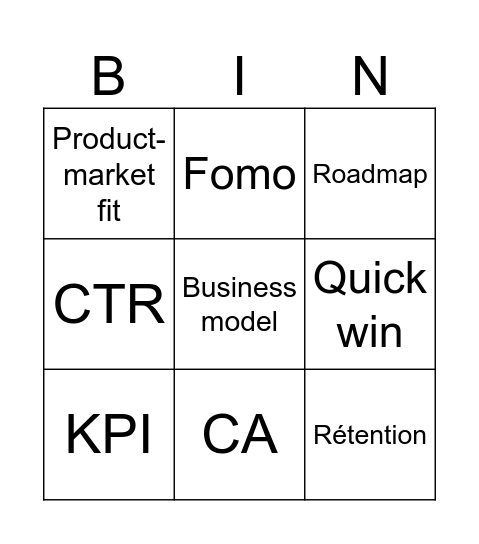Bingo Wrap Rémi Bingo Card