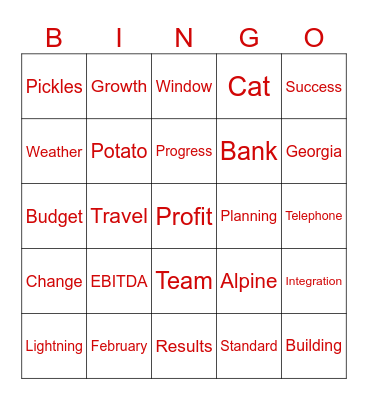 Alpine Accounting Townhall Bingo Card