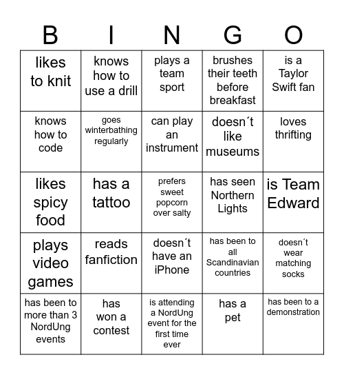 Find someone who... Youth Week Edition! Bingo Card