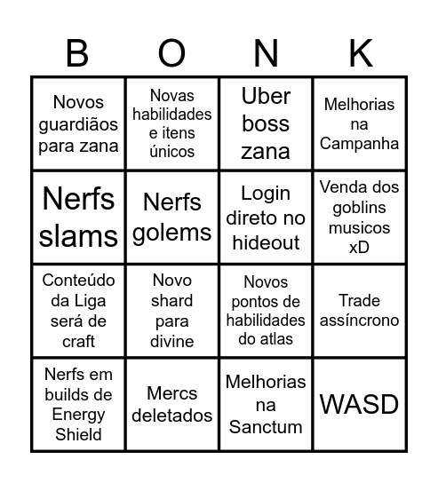 3.27 Poe Bingo Card