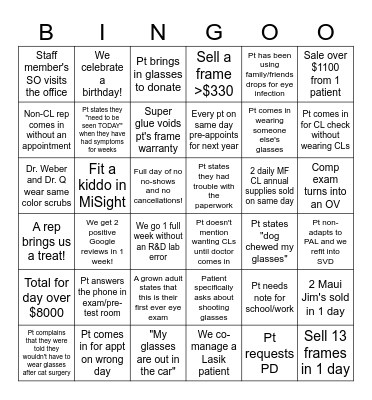 BINGO! Bingo Card
