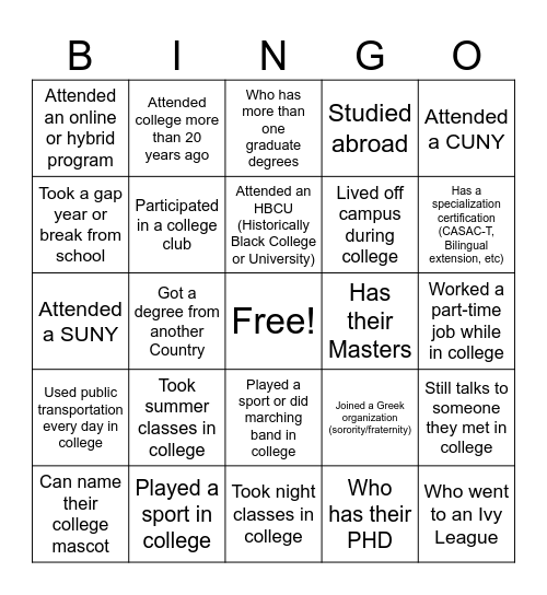 RED RIBBON BINGO Card