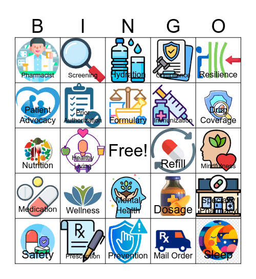 Think Health, Think Pharmacy Bingo Card