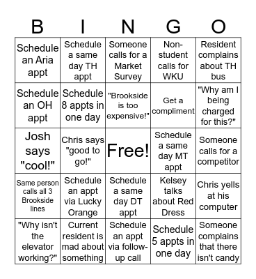 SALES BINGO Card