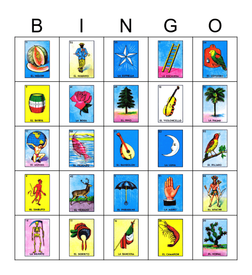 Loteria de México Bingo Card