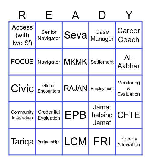 FSM - FRI Bingo Card