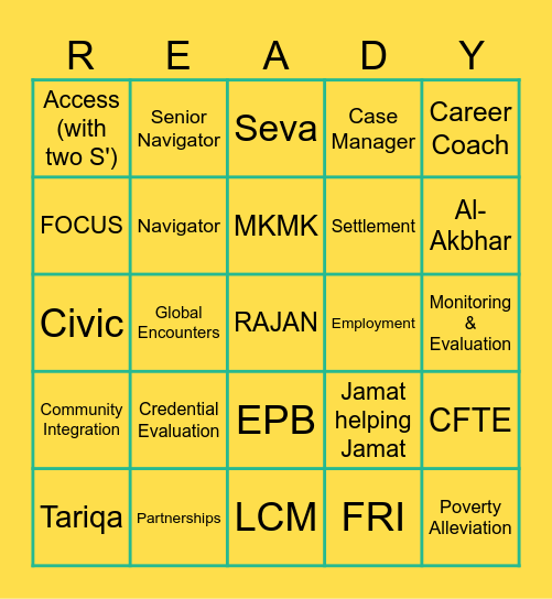 FSM Bingo Card