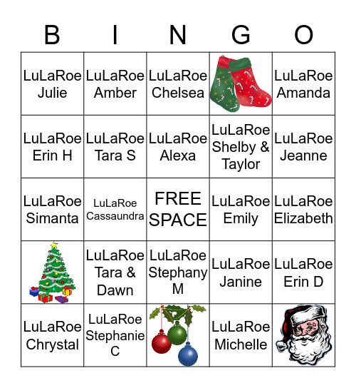 LuLaRoe Wonderland Pop Up Shop Bingo Card