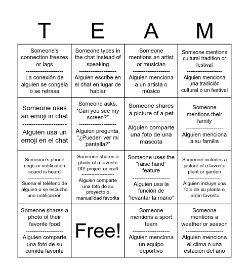 Time for Bingo!!! Bingo Card