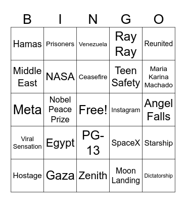 CNN 10 10/15/25 Bingo Card