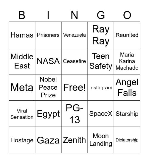 CNN 10 10/15/25 Bingo Card