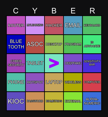 Cyber Bingo! Bingo Card