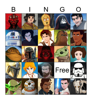 Star Wars Reads Bingo Card