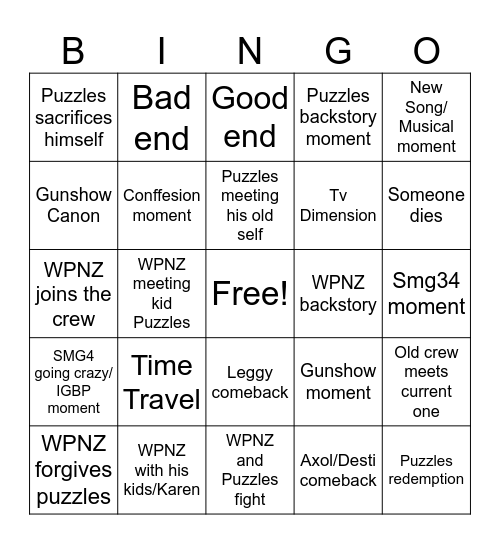 WOTFI 2025 bingo Card