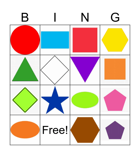 Shapes Bingo Card