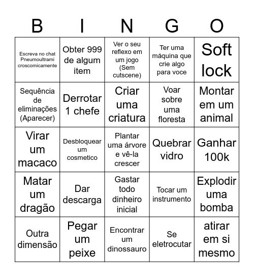 Speed Bingo Card