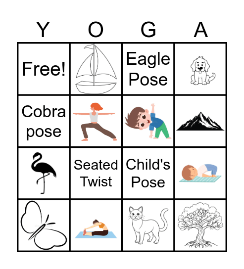 Flexibility Bingo Card