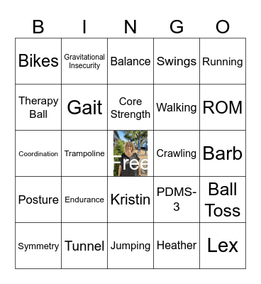 Physical Therapy Month Bingo Card
