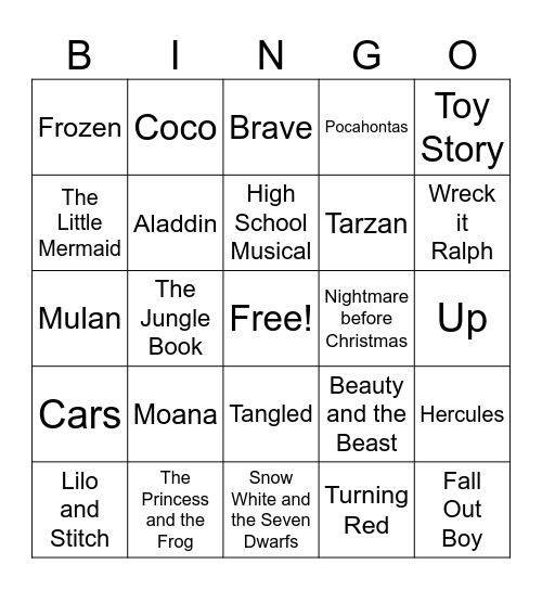 #1 Bingo Card