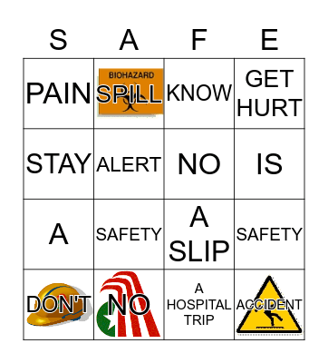 SAFETY FIRST Bingo Card