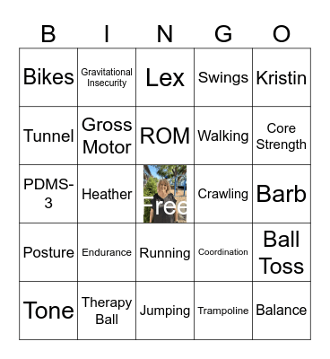 Physical Therapy Month Bingo Card