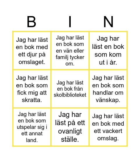 Bokbingo RS Bingo Card